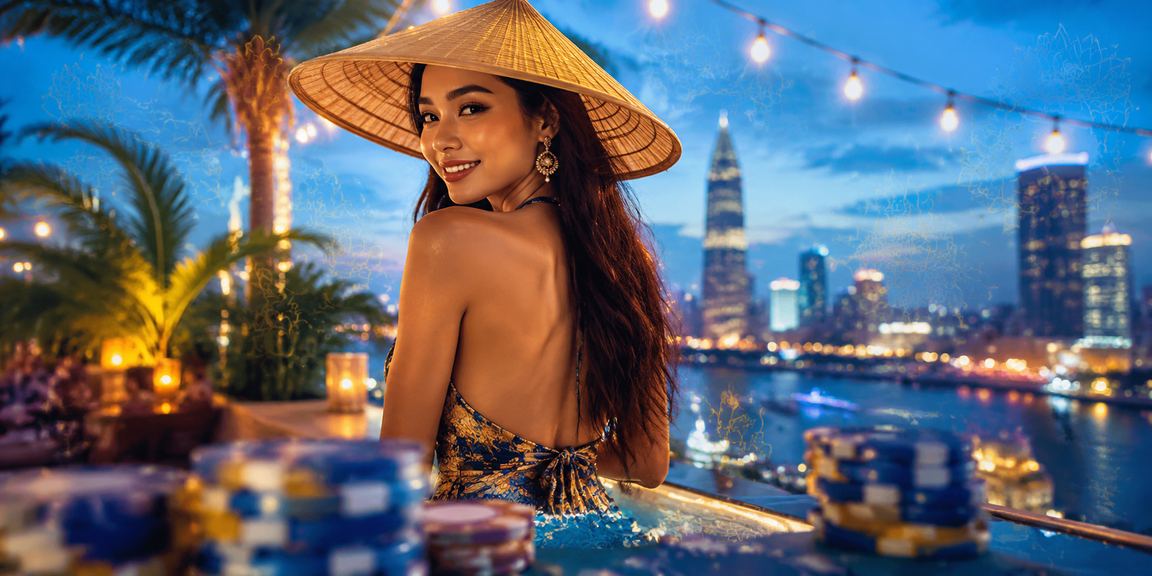Hình ảnh văn hóa Việt Nam kết hợp không gian casino trực tuyến tại TP.HCM