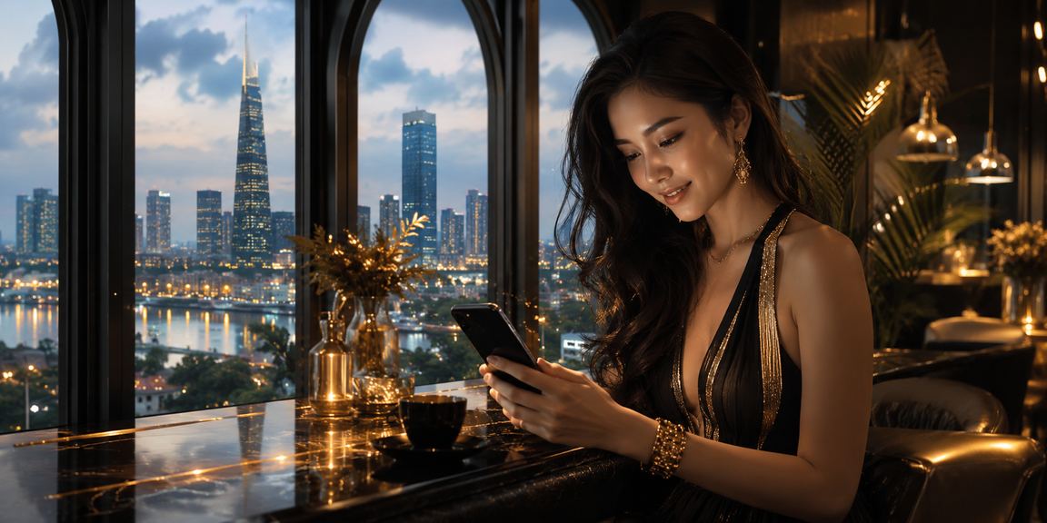 Người dùng Việt Nam đăng ký tài khoản t400 trên điện thoại bên ly cà phê